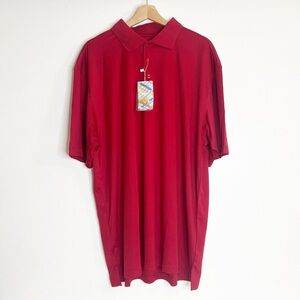 NWT Eversole Run Evr-Dri Plus Golf Polo Shirt Red Sz XL